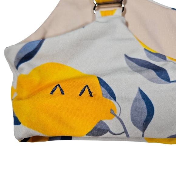 Kitty And Vibe "Florence" Swim Top, Light Blue/Lemons, Size A - Picture 9 of 13